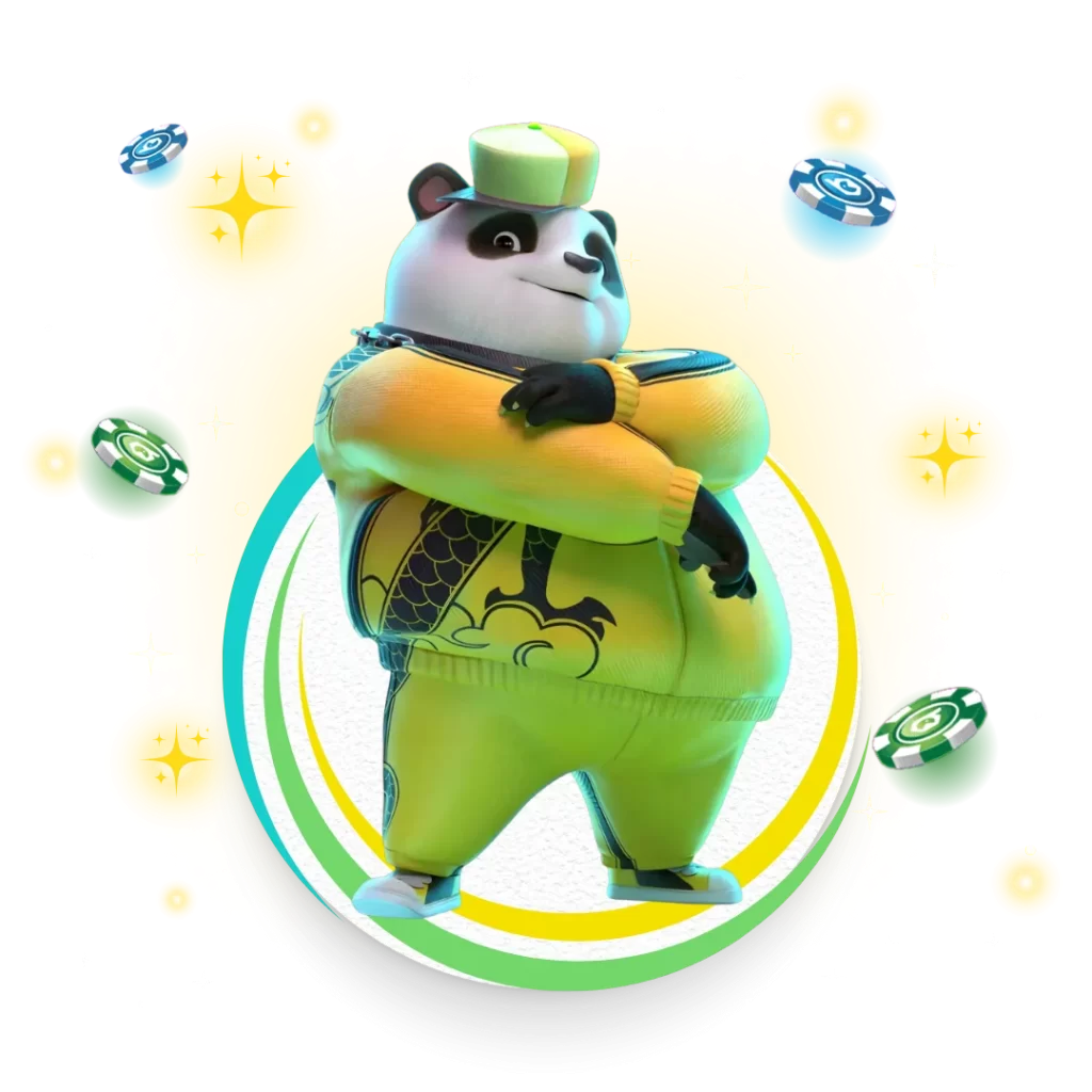 Fortune Panda, mascote oficial da SSSGAME com visual amigável de cassino online