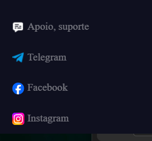 Tela de suporte e atendimento ao usuário da plataforma SSSGAME