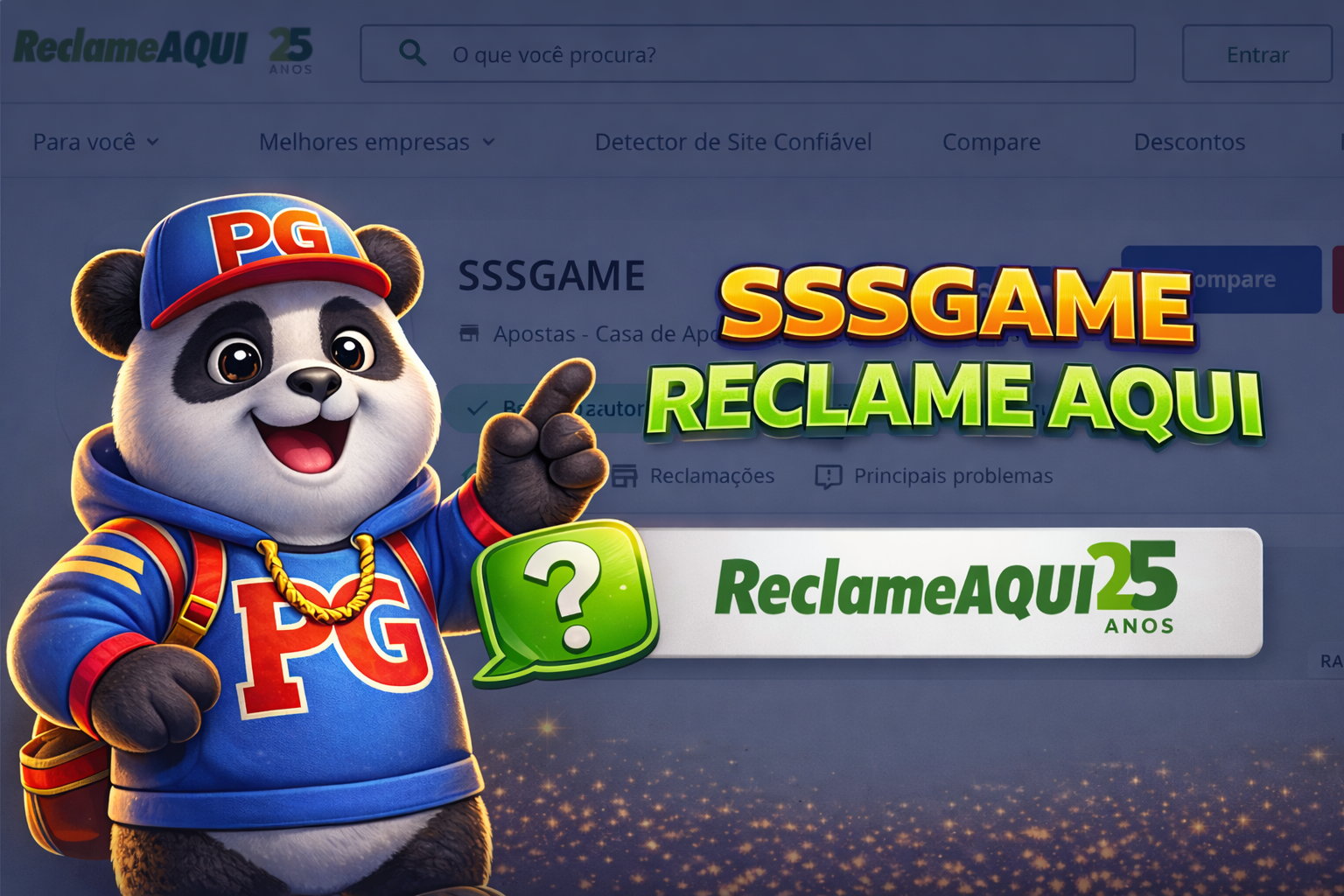 Ilustração da reputação online da plataforma SSSGAME