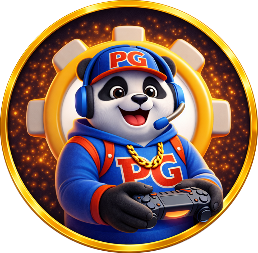 mascote panda da sssgame segurando um presente, reforcando bonus e promocoes oferecidos na sssgame
